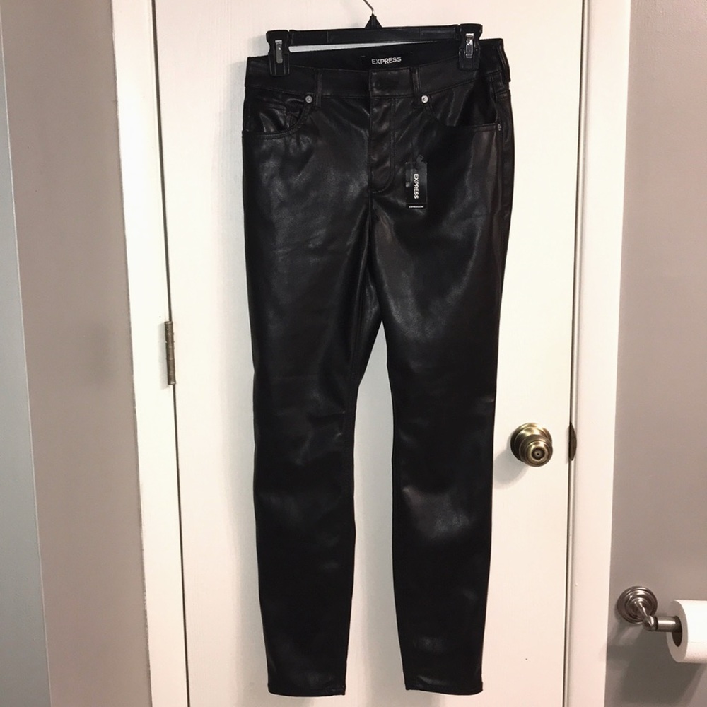 NWT Express Straight Leg Faux Leather Pants